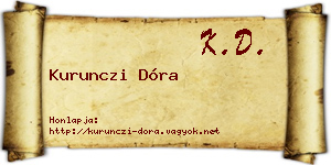 Kurunczi Dóra névjegykártya