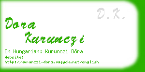 dora kurunczi business card
